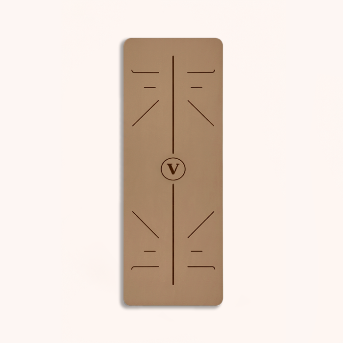 مت یوگا حرفه‌ای مستطیل Velzoo مدل Sand Beige