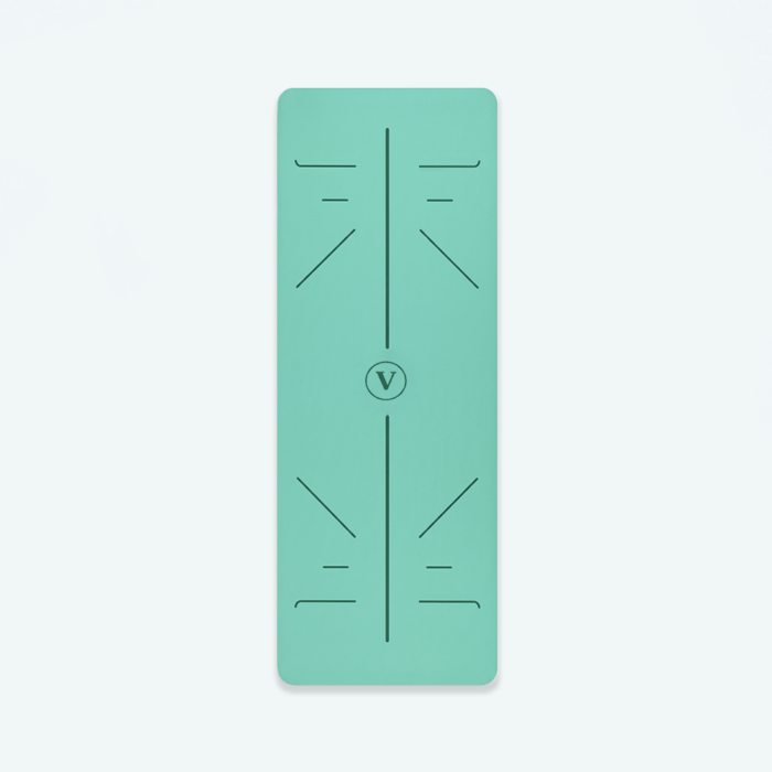 مت یوگا حرفه‌ای مستطیل Velzoo مدل Teal Green